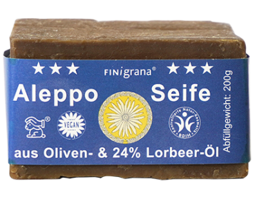 Olivenseife mit 24% Lorbeeröl  · 200g