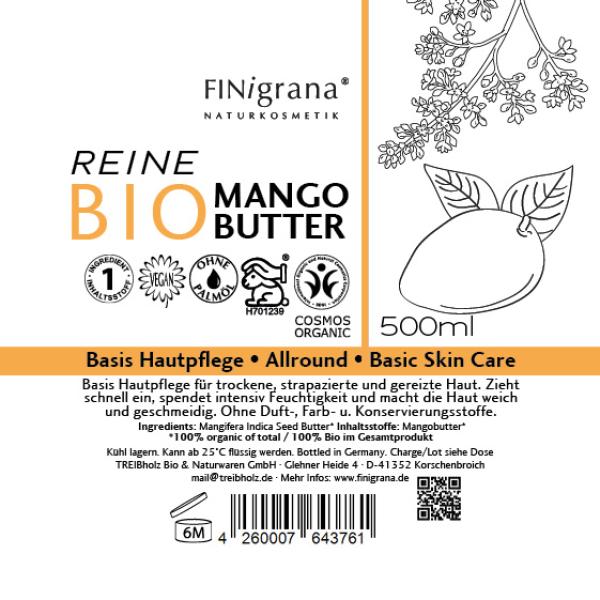 Reine Bio-Mangobutter · 500ml