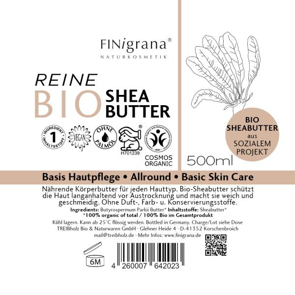 Reine Bio-Sheabutter · 500ml